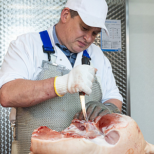 Fleischzerlegung Stechschutz
