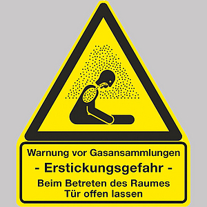 Warnzeichen Erstickungsgefahr
