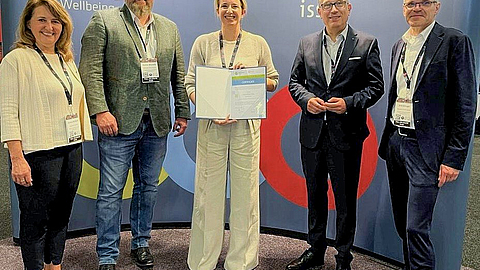 Maschinenhersteller mit IVSS-Preis ausgezeichnet, Gruppenbild November 2023 | © Anja Renner / BG ETEM Maschinenhersteller mit IVSS-Preis ausgezeichnet, Gruppenbild November 2023