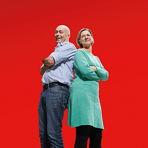Portrait Markus Haaß und Claudia Mattke, Lärmfachleute BGN