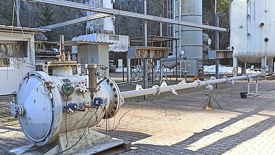 Versuchsstand zur Messung der Flammenfrontgeschwindigkeit in pneumatischen Förderleitungen