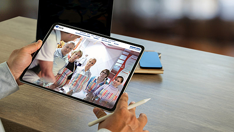 Startseite des BGN-Unterweisungsplaners auf einem Tablet-Bildschirm