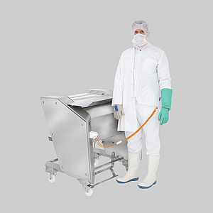 Kurzschlusssystem für mehr Sicherheit: Werden die Zuführwalze oder der Messerbalken berührt, stoppt die Entschwartugsmaschine automatisch. | © MAJA-Maschinenfabrik Hermann Schill GMBH Entschwarter mit Kurzschluss-System